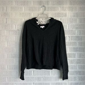 𝅺COLSIE | Grey Cropped Fleece Hoodie